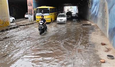 Motorists suffer as water floods underpasses after rain in Ludhiana city
